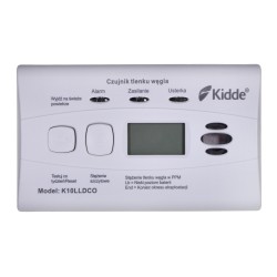 Czujnik tlenku węgla i czadu LCD K10LLDCO Kidde