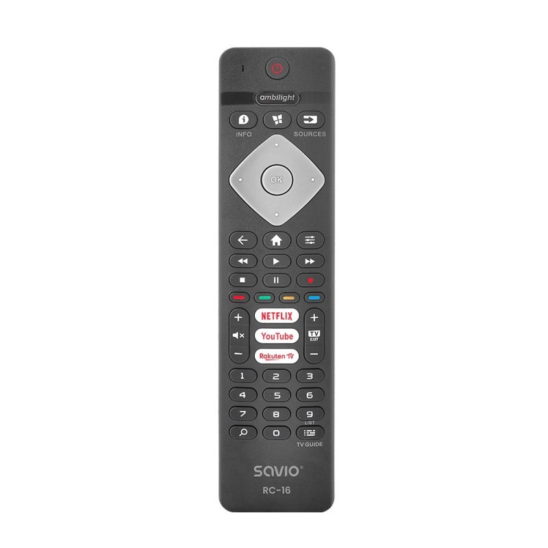 SAVIO PILOT UNIWERSALNY/ZAMIENNIK DO TV PHILIPS, SMART TV, RC-16 SAVIO PILOT UNIWERSALNY/ZAMIENNIK DO TV PHILIPS, SMART TV, RC-16