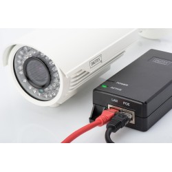 Zasilacz/Adapter PoE+ 802.3at aktywny max. 55V 30W 10/100/1000Mbps