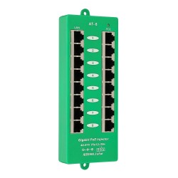 Extralink Gigabit PoE Injector 8 Portowy Aktywny, 8 portów Gigabit 802.3at/af, Mode A