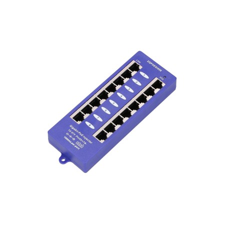 Extralink Gigabit PoE Injector 8 Portowy 8x 1000Mb/s RJ45, Mode B