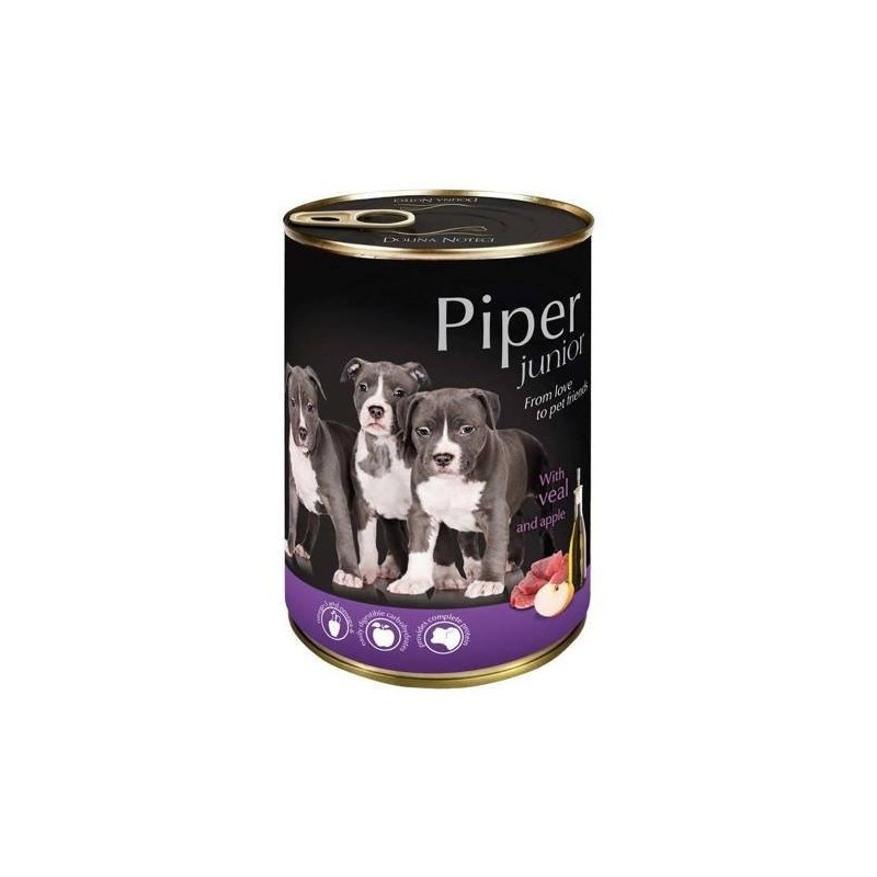 DOLINA NOTECI PIPER junior cielęcina z jabłkiem karma dla psa 400g DOLINA NOTECI PIPER junior cielęcina z jabłkiem karma dla psa 400g