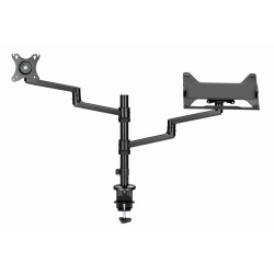 GEMBIRD BIURKOWE REGULOWANE RAMIĘ/UCHWYT NA MONITOR + PODSTAWKA NA NOTEBOOKA 17-32, VESA 100X100MM, DO 8 KG