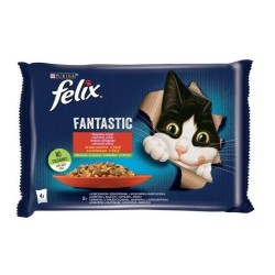 FELIX Fantastic Mięso z warzywami - mokra karma dla kota - 4x85g