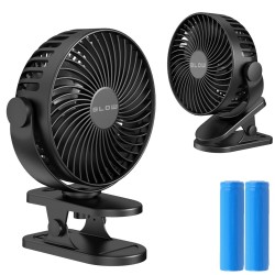 BLOW WENTYLATOR BIURKOWY Z KLIPSEM 15CM USB CZARNY + AKUMULATOR