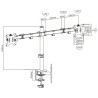 Techly ICA-LCD 582-D uchwyt / stojak do monitorów 81,3 cm (32") Biurko Czarny