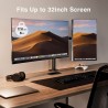 Techly ICA-LCD 582-D uchwyt / stojak do monitorów 81,3 cm (32") Biurko Czarny