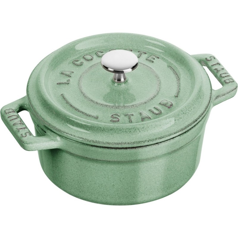 STAUB MINI COCOTTE Mini garnek żeliwny okrągły 250 ml, miętowy STAUB MINI COCOTTE Mini garnek żeliwny okrągły 250 ml, miętowy