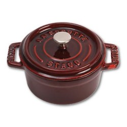 Mini garnek żeliwny okrągły Staub - 250ml, Grenadynowy