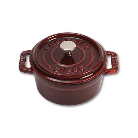 Mini garnek żeliwny okrągły Staub - 250ml, Grenadynowy