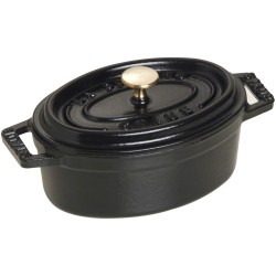 Mini garnek żeliwny owalny Staub - 250 ml, Czarny