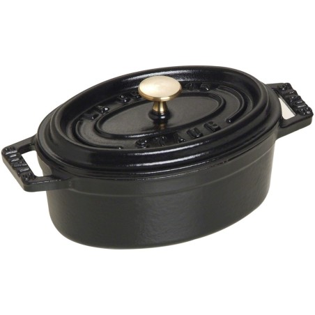 Mini garnek żeliwny owalny Staub - 250 ml, Czarny