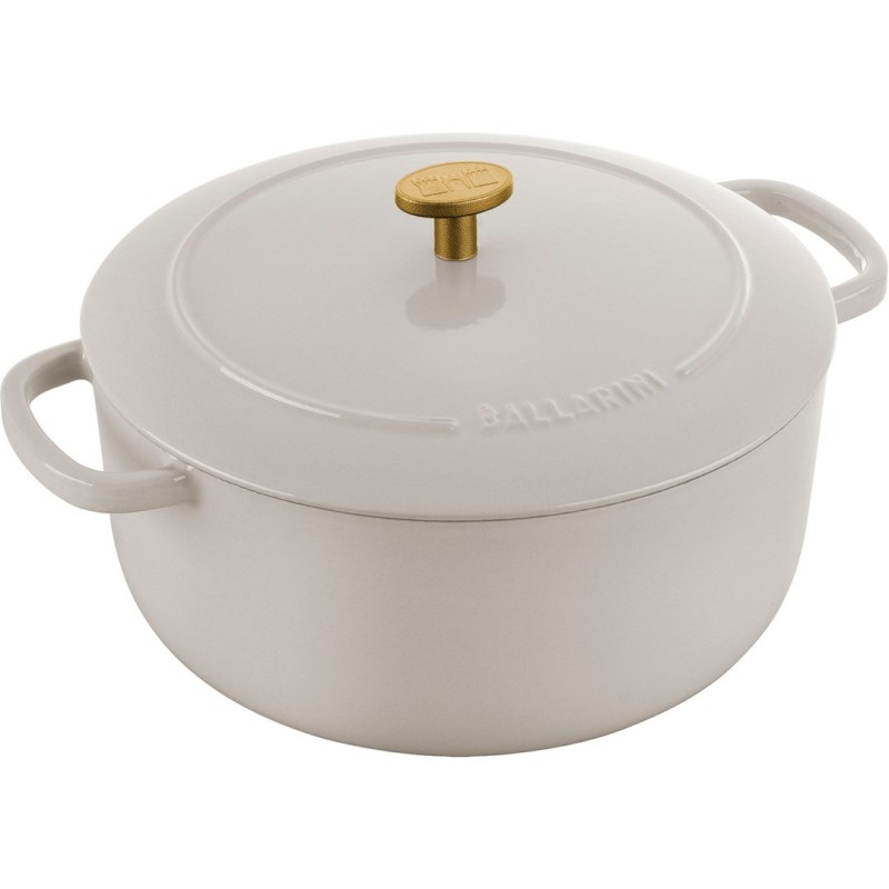 Garnek żeliwny okrągły Ballarini Bellamonte 4l, 24cm, Kość słoniowa Garnek żeliwny okrągły Ballarini Bellamonte 4l, 24cm, Kość słoniowa