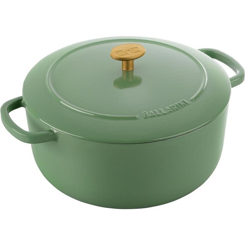 GARNEK ŻELIWNY OKRĄGŁY BALLARINI BELLAMONTE 75003-577-0 - 5,5 LTR ZIELONY GARNEK ŻELIWNY OKRĄGŁY BALLARINI BELLAMONTE 75003-577-0 - 5,5 LTR ZIELONY