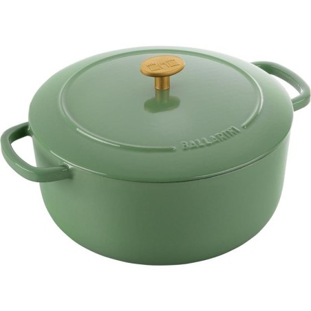 GARNEK ŻELIWNY OKRĄGŁY BALLARINI BELLAMONTE 75003-577-0 - 5,5 LTR ZIELONY
