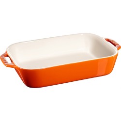 Prostokątny półmisek ceramiczny Staub - 400 ml, Pomarańczowy