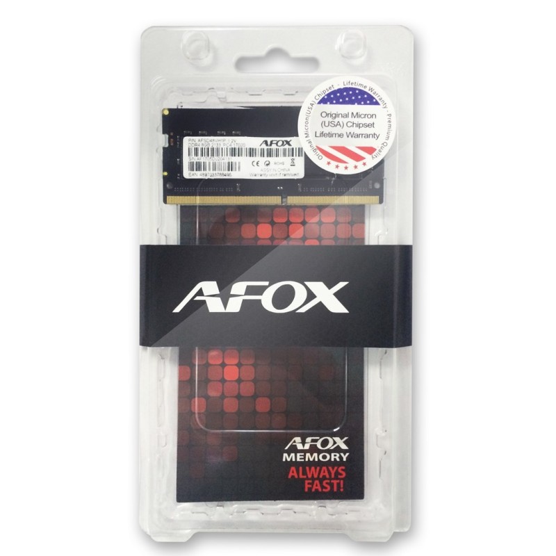 AFOX SO-DIMM DDR4 8GB 3200MHZ AFSD48PH1P AFOX SO-DIMM DDR4 8GB 3200MHZ AFSD48PH1P