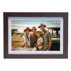 Denver PFF-1042DWMK2 cyfrowa ramka na zdjęcia Drewno 25,6 cm (10.1") Ekran dotykowy Wi-Fi