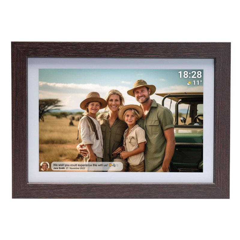 Denver PFF-1042DWMK2 cyfrowa ramka na zdjęcia Drewno 25,6 cm (10.1") Ekran dotykowy Wi-Fi Denver PFF-1042DWMK2 cyfrowa ramka na zdjęcia Drewno 25,6 cm (10.1") Ekran dotykowy Wi-Fi