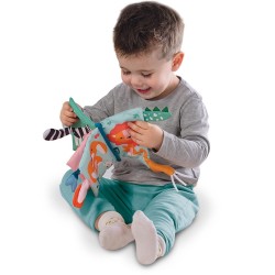 SES Creative Tiny Talents Sensory animal tails cloth book zabawka rozwijająca sprawność ruchową