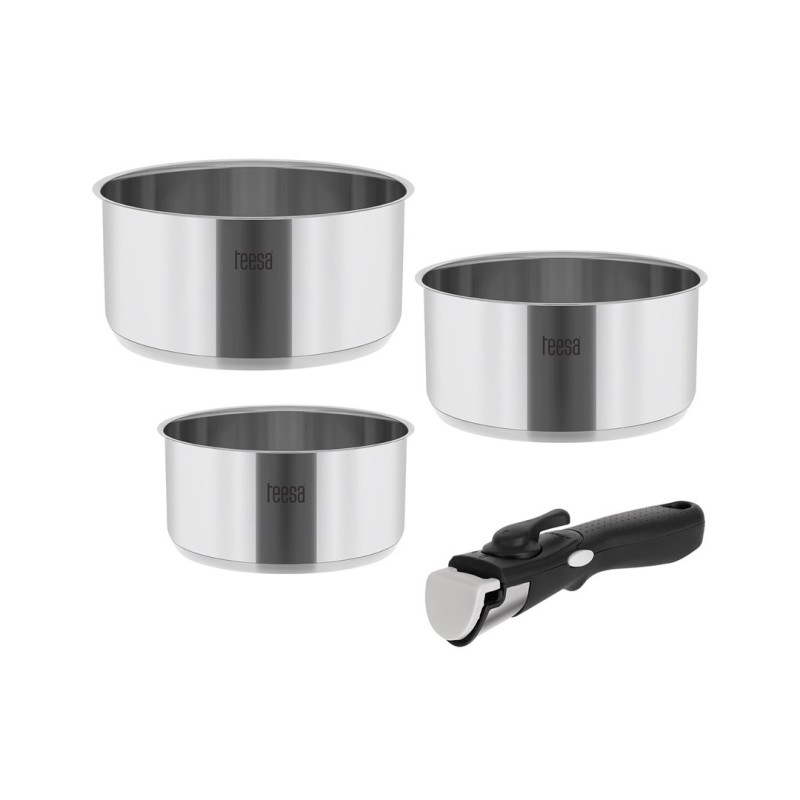 Zestaw garnków z odłączaną rączką TEESA COOK EXPERT SINGLE HAND Zestaw garnków z odłączaną rączką TEESA COOK EXPERT SINGLE HAND