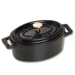 Mini garnek żeliwny owalny Staub - 250 ml, Czarny