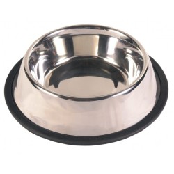 TRIXIE Miska ze stali nierdzewnej na gumowej podkładce dla psa o 20 cm - 1,8 L