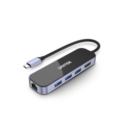 UNITEK HUB USB-C 3.1, RJ-45,3XUSB-A,HDMI,4K,PD100W