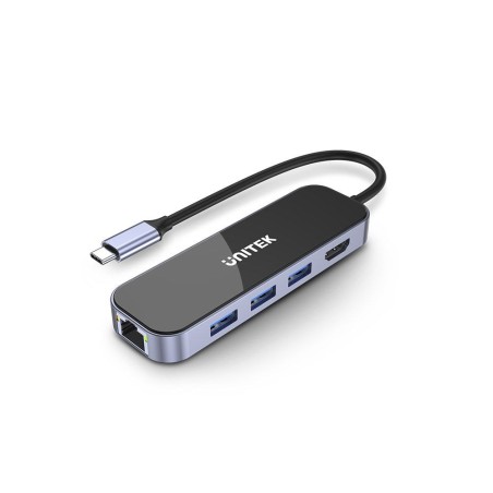 UNITEK HUB USB-C 3.1, RJ-45,3XUSB-A,HDMI,4K,PD100W