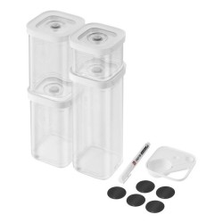 ZWILLING 1025971 Prostokątny Pojemnik 2,445 l Przezroczysty, Biały 6 szt.
