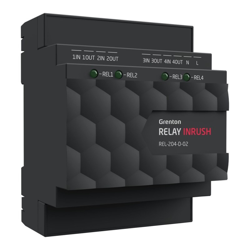 Moduł oświetelniowy RELAY 4HP INRUSH Grenton Moduł oświetelniowy RELAY 4HP INRUSH Grenton