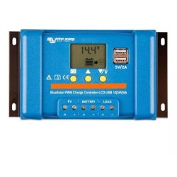 Kontroler ładowania solarnego Victron Energy BlueSolar PWM-LCD&USB 12/24V-5A (SCC010005050)