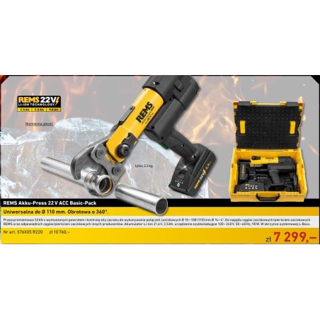 REMS PRASA AKKU-PRESS 22V ACC BASIC-PACK (578011R220+090446R)