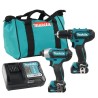 MAKITA CLX224X zestaw narzędzi akumulatorowych COMBO DF333D wiertarko-wkrętarka 30Nm + TD110D zakrętarka udarowa 110Nm 1/4 CXT