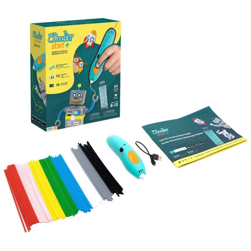 3DOODLER START PLUS DŁUGOPIS DO DRUKU 3D DLA DZIECI 6+, 2 ZESTAWY ECO-WKŁADÓW, SPLUS 3DOODLER START PLUS DŁUGOPIS DO DRUKU 3D DLA DZIECI 6+, 2 ZESTAWY ECO-WKŁADÓW, SPLUS