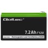 QOLTEC AKUMULATOR AGM 12V | 7.2AH | MAX 108A