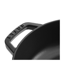 Głęboka patelnia do duszenia z pokrywką STAUB 40511-472-0 - czarna 28 cm