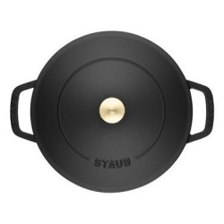 Głęboka patelnia do duszenia z pokrywką STAUB 40511-472-0 - czarna 28 cm