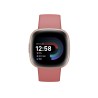 Fitbit versa 4 smart watch, pink body with pink silicone strap