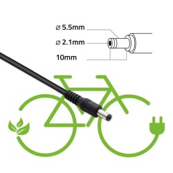 QOLTEC ŁADOWARKA DO BATERII ROWERU ELEKTRYCZNEGO 36V | 42V | 2A | 5.52.1
