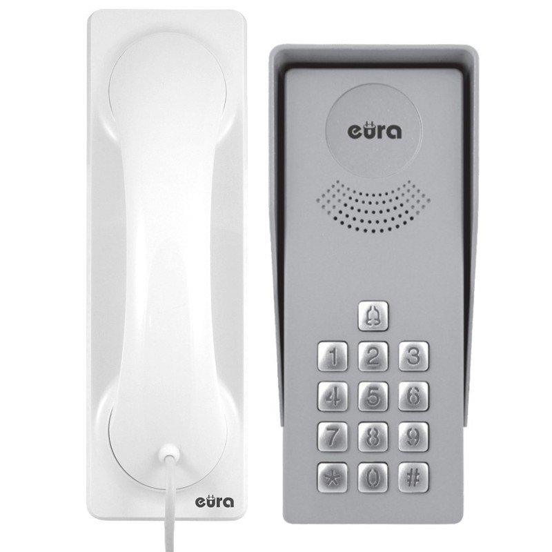 Domofon 'EURA' ADP-36A3 'INGRESSO BIANCO' - 1-rodzinny, kaseta zewnętrzna z szyfratorem Domofon 'EURA' ADP-36A3 'INGRESSO BIANCO' - 1-rodzinny, kaseta zewnętrzna z szyfratorem