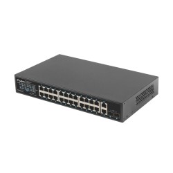Switch LANBERG RSGE-24P-2GE-2S-360 RACK 19" 24X 1GB POE+/2X GB/2X SFP 360W