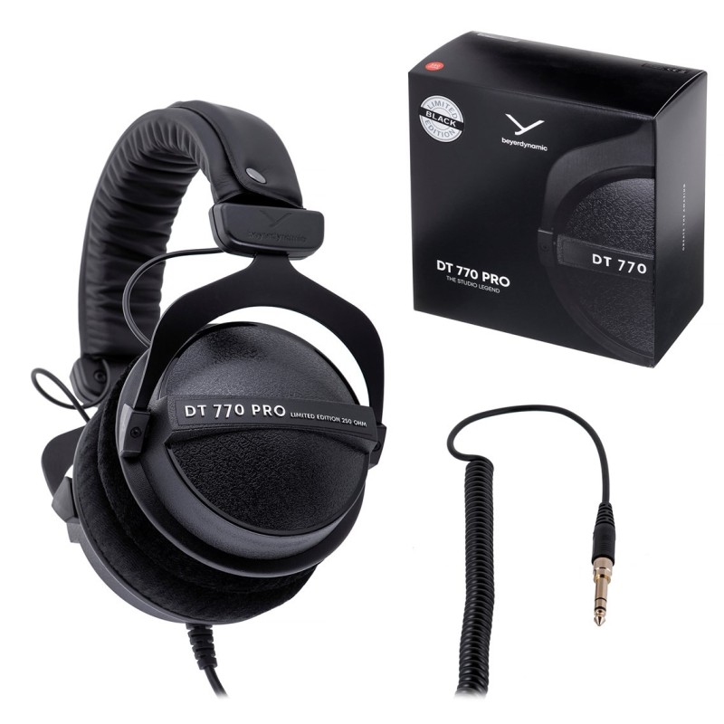 Beyerdynamic DT 770 PRO 250 OHM BLACK LIMITED EDITION - Słuchawki studyjne zamknięte Beyerdynamic DT 770 PRO 250 OHM BLACK LIMITED EDITION - Słuchawki studyjne zamknięte