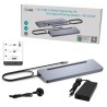 i-tec C31FLAT2PDPRO100W stacja dokująca Przewodowa USB 3.2 Gen 1 (3.1 Gen 1) Type-C Srebrny