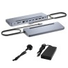 i-tec C31FLAT2PDPRO100W stacja dokująca Przewodowa USB 3.2 Gen 1 (3.1 Gen 1) Type-C Srebrny