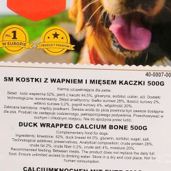 MACED Psiakość Kostki wapienne z kaczką - gryzak dla psa - 500g