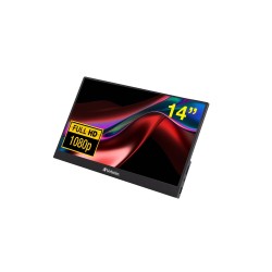 Verbatim 49590 monitor komputerowy 35,6 cm (14") 1920 x 1080 px Full HD LCD Czarny