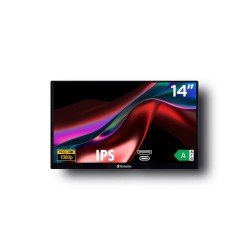 Verbatim 49590 monitor komputerowy 35,6 cm (14") 1920 x 1080 px Full HD LCD Czarny