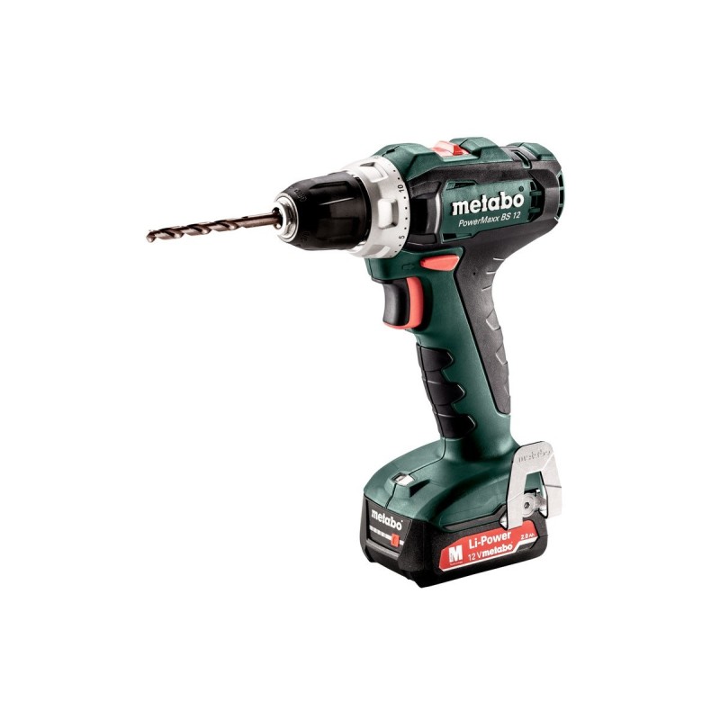 Wiertarko-wkrętarka akumulatorowa Metabo PowerMaxx BS 12 (601036500) 1400RPM, Zamek centralny, 1kg Wiertarko-wkrętarka akumulatorowa Metabo PowerMaxx BS 12 (601036500) 1400RPM, Zamek centralny, 1kg