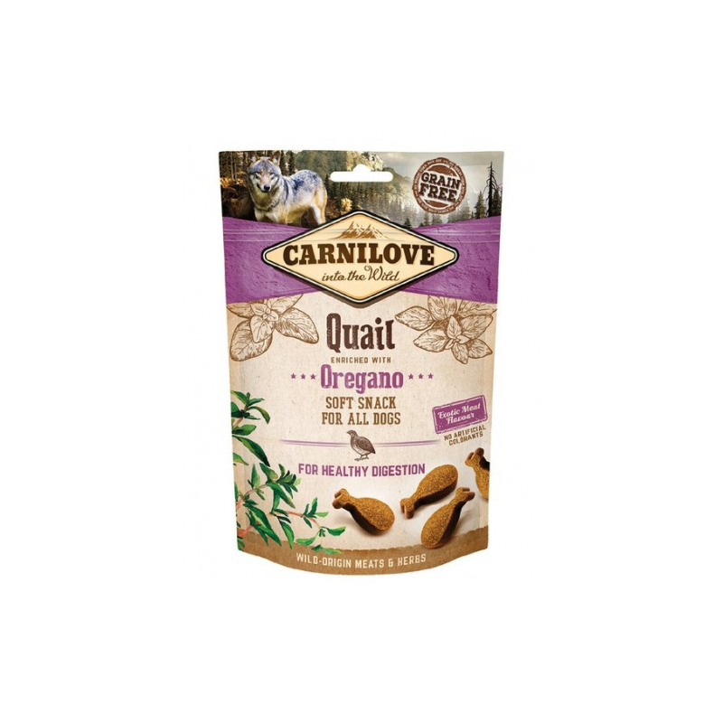 CARNILOVE Soft Moist Snack Quail+Oregano - przysmak dla psa - 200 g